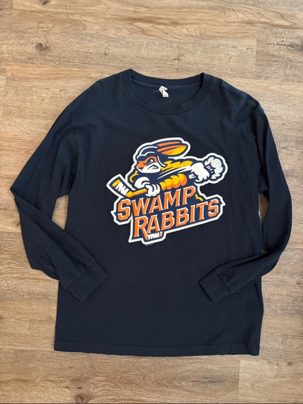 Alstyle Black Long Sleeve Swamp Rabbits Graphic Tee